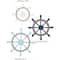 Multicolored Nautical Wooden Ship Wheels with Beaded Accents Wall Décor Set
